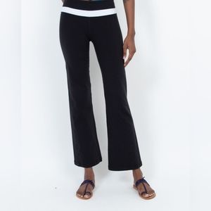 Lululemon Groove Pant Black White Band Reversible Size 8 Luon Ankle